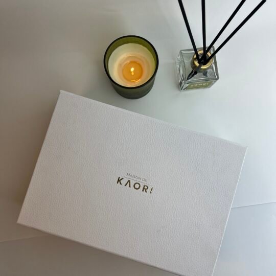 Scented Candle & Green Matcha Room Diffuser Set